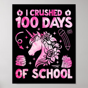 Póster Aplasté 100 Días De Chicas Escolares El 100 Día De