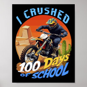 Póster Aplasté 100 Días De Ciclismo De Motocross