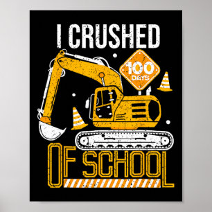Póster Aplasté 100 Días De Construcción De Niños Escolare