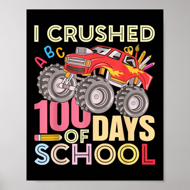 Póster Aplasté 100 Días De La Escuela Para Monstruos De N (Frente)