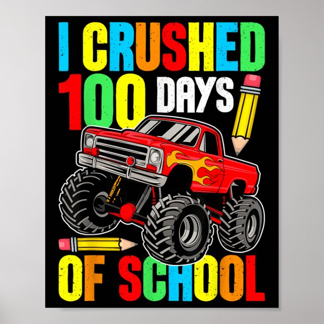 Póster Aplasté 100 Días De Maestra De Monstruos Escolares (Frente)