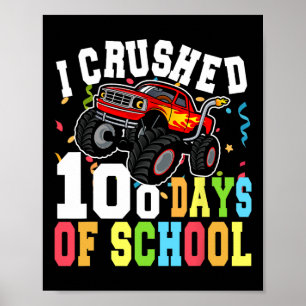 Póster Aplasté 100 Días De Monstruos Escolares
