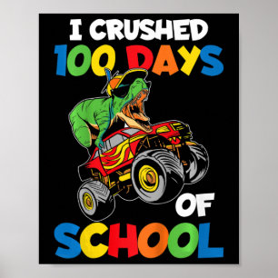 Póster Aplasté 100 Días De Niños Escolares 100 Días De Se