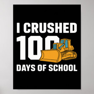 Póster Aplasté 100 Días De Niños Escolares 100 Días O