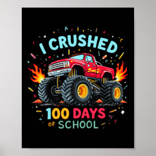 Póster Aplasté 100 Días De Niños Escolares 100 Días O