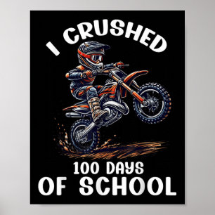 Póster Aplasté 100 Días Del Movimiento De Niños En Bicicl