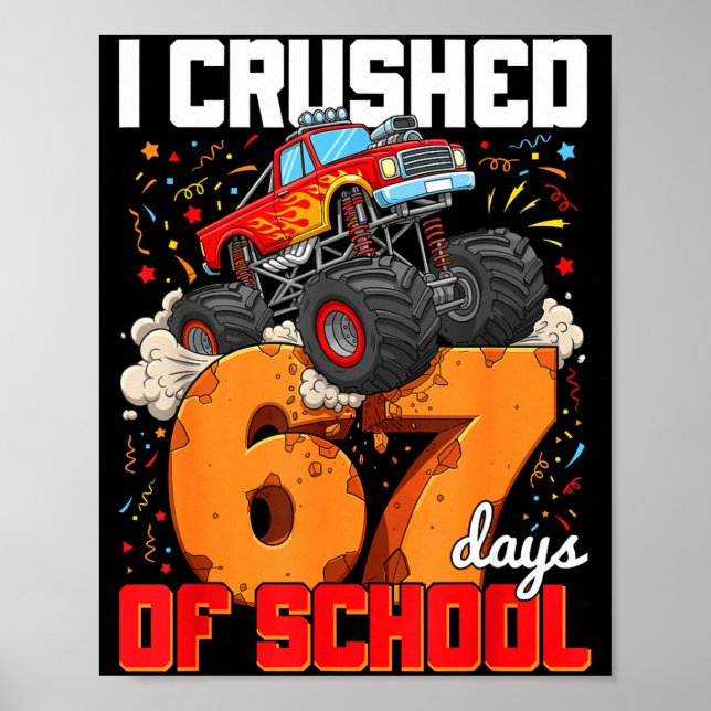 Póster Aplasté 67 Días De Colegio Argot Meme De Gen Alpha (Frente)