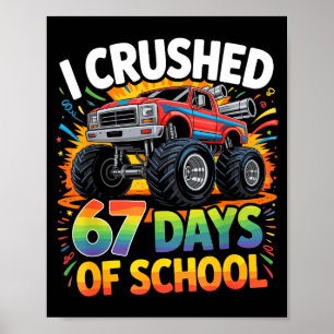 Póster Aplasté 67 Días De Escuela Chiste Divertido Estudi