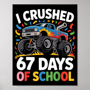 Póster Aplasté 67 Días De Escuela Para Camión Monstruo In