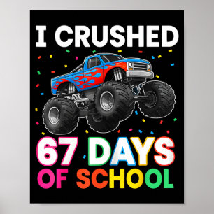Póster Aplasté 67 Días De Escuela Profesor Monstruo Estud