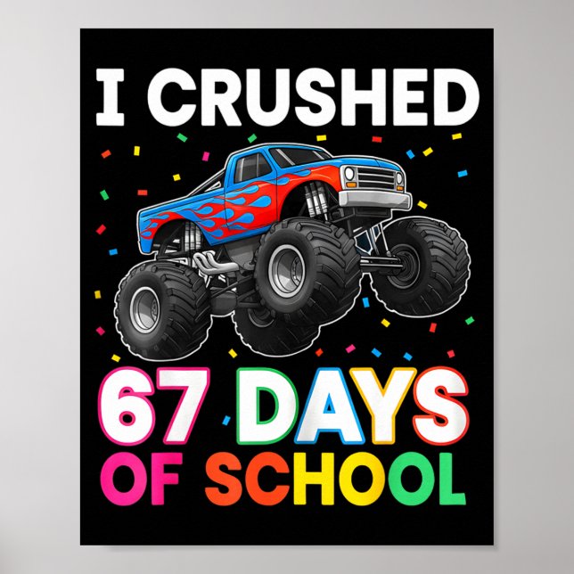 Póster Aplasté 67 Días De Escuela Profesor Monstruo Estud (Frente)