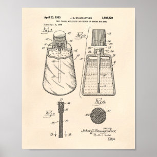 Póster Aplicador polaco Nail 1963 Patent Art Old Peper