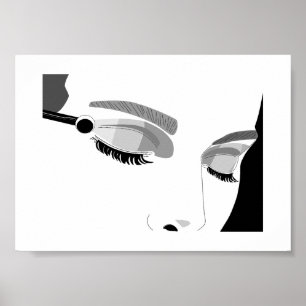 Póster Aplicando Maquillaje