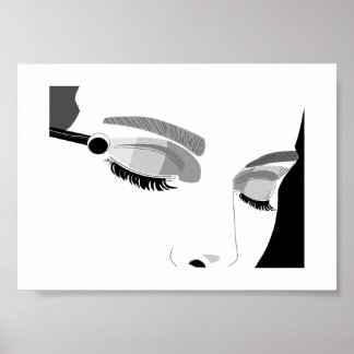 Póster Aplicando Maquillaje