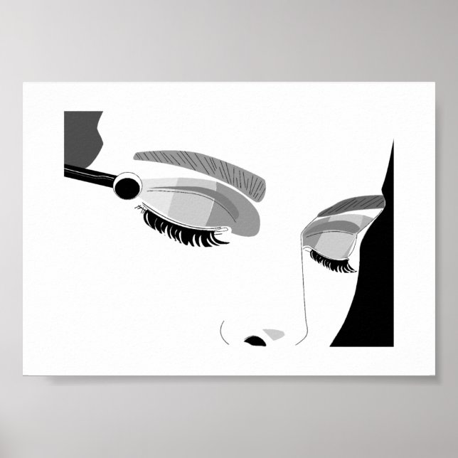 Póster Aplicando Maquillaje (Frente)