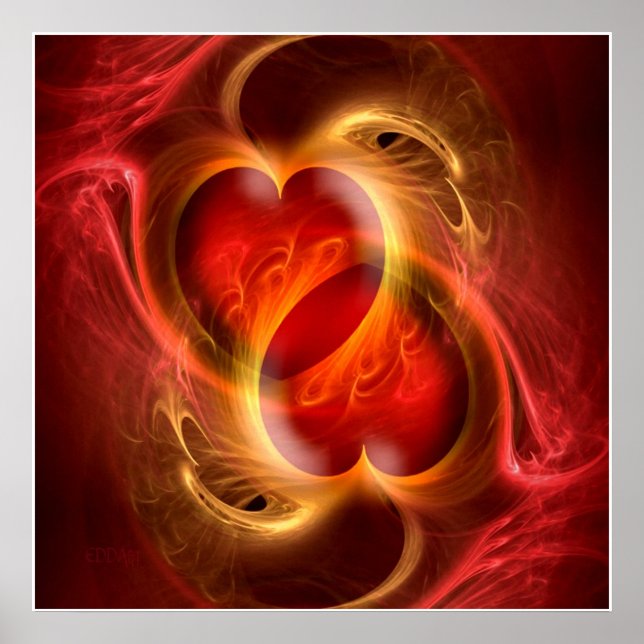 Póster Apofisis Fractal Corazón por Corazón + tus ideas (Frente)