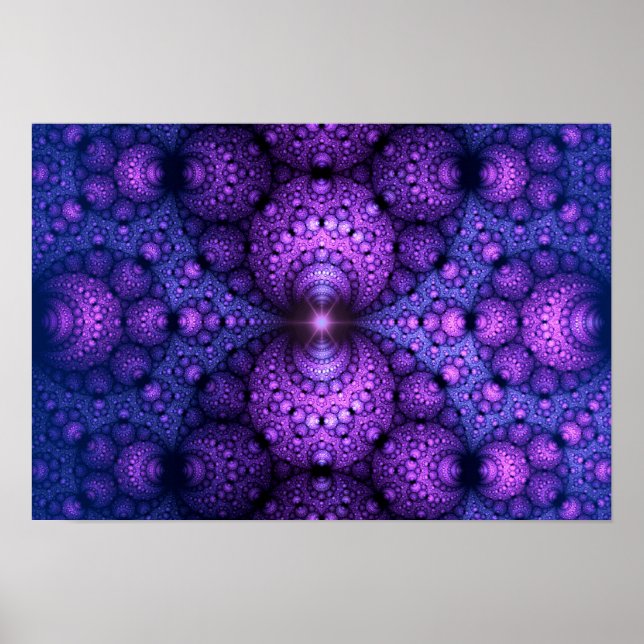 Póster Apofisis fractal - fusión de Átomos (Frente)