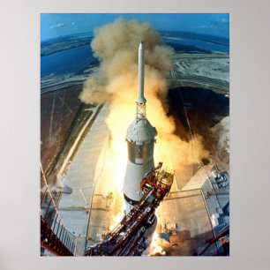 Póster Apollo 11 Moon Landing Lanzan Centro Espacial Kenn
