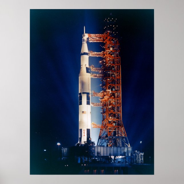 Póster Apollo 14 en la plataforma de lanzamiento (Frente)