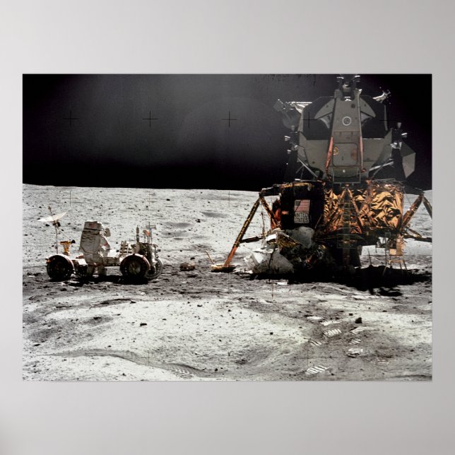 Póster Apollo 16 Lunar Module & Lunar Roving Vehicle (Frente)