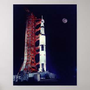 Póster Apollo 17 and the Moon