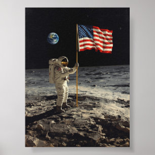 Póster Apolo 11 - Neil Armstrong pone pie en la luna