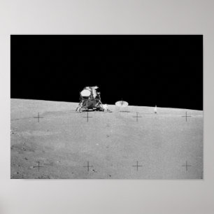 Póster Apolo 12 Lugar de Aterrizaje Lunar