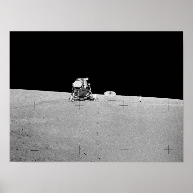 Póster Apolo 12 Lugar de Aterrizaje Lunar (Frente)