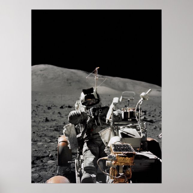 Póster Apolo 17 Vehículo de Roving Lunar (Frente)