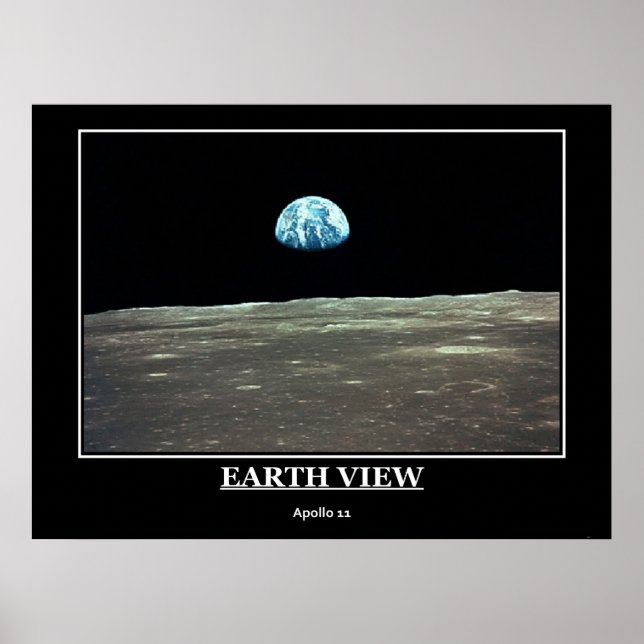 Póster Apolo de la vista de la Tierra 11 (Frente)