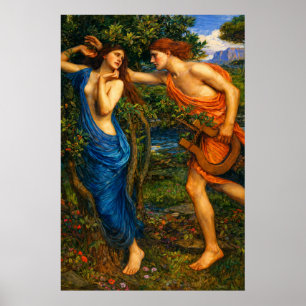 Póster Apolo y Dafne por John William Waterhouse