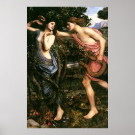 Póster Apolo y Daphne por John William Waterhouse -1908
