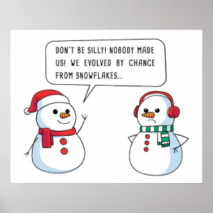 Póster Apología de la fe cristiana Snowman - Navidades