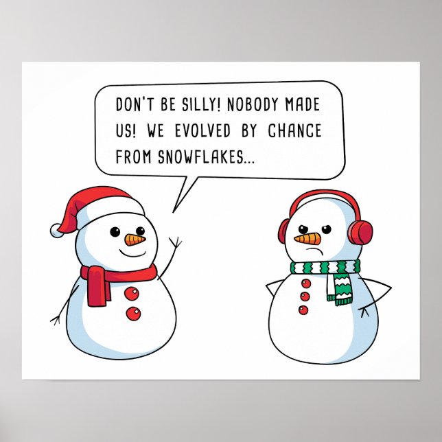 Póster Apología de la fe cristiana Snowman - Navidades (Frente)