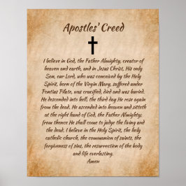 Póster Apostles' Creed Catholic Prayer Christian