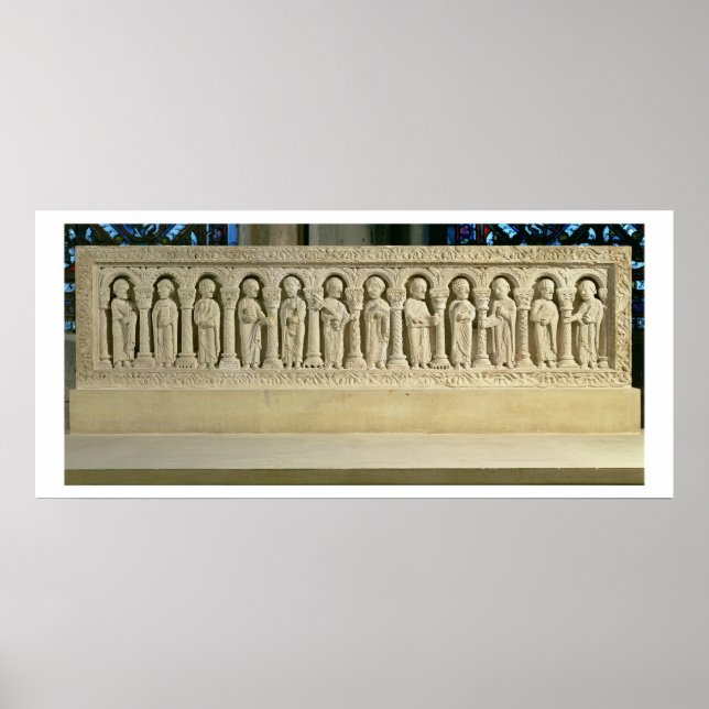 Póster Apóstoles bajo arcadas, relieve tallado, c.1150 (e (Frente)