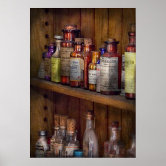 Póster Apothecary - Dentro del gabinete de medicina