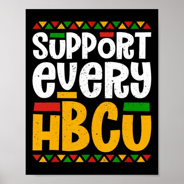 Póster Apoya A Cada Estudiante Hbcu Histórico De Black Co (Frente)