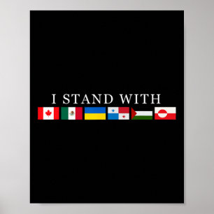 Póster Apoya a Canadá Verde México Panamá Gaza Ucrania