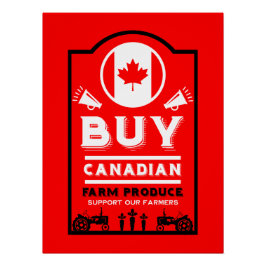 Póster Apoya a los agricultores canadienses