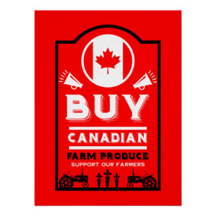 Póster Apoya a los agricultores canadienses