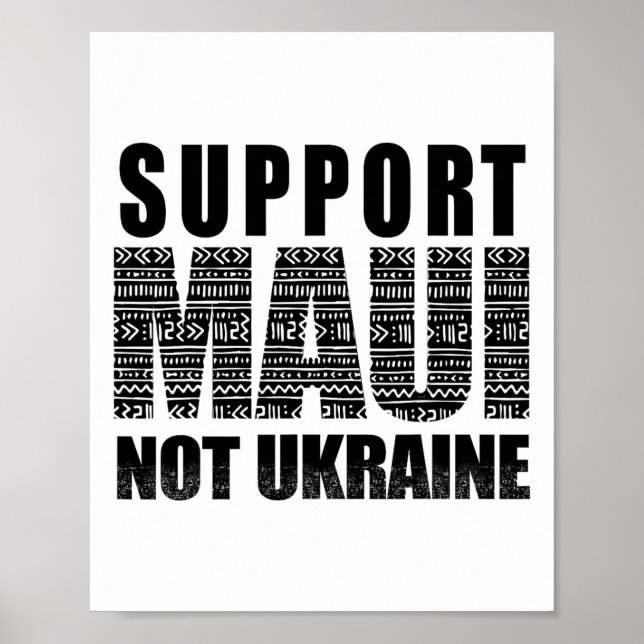 Póster Apoya a Maui No a Ucrania 1  (Frente)
