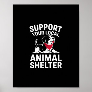Póster Apoya a su Defensor de Rescate de Refugio Animal l