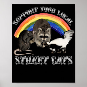 Póster Apoya a sus gatos locales de STreet