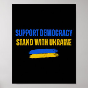 Póster Apoya a Ucrania Apoya la Democracia Bandera de Ucr
