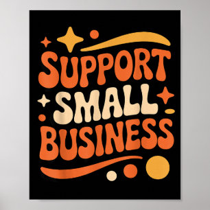 Póster Apoya al pequeño empresario Empoderamiento Compra