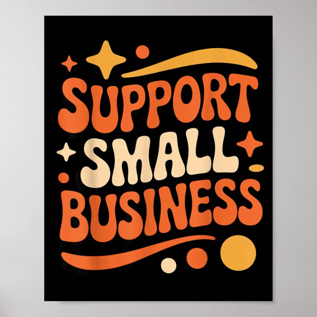 Póster Apoya al pequeño empresario Empoderamiento Compra  (Frente)