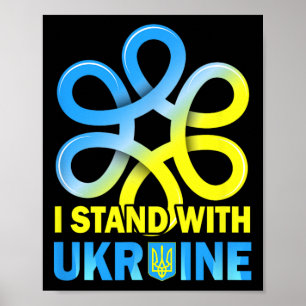 Póster Apoya la bandera de Ucrania Anti-Putin Di No a la