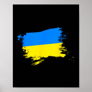 Póster Apoya la bandera de Ucrania Orgullo ucraniano Cora