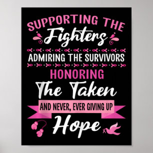 Póster Apoyando a los luchadores admirando a los sobreviv